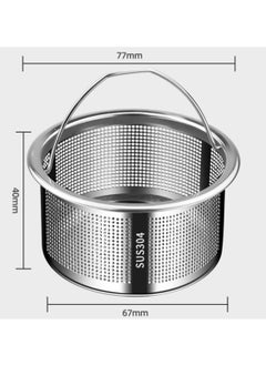Bukela Sink Strainer, 304 Stainless Steel Kitchen Sink Strainer, Anti-Clogging Drain Filter Strainer, Kitchen Sink Drain Strainer and 1.6 Inch Deep Kitchen Sink Strainer (2 Pack)  - Image 2