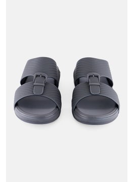 Algspar Men 2 Strap Slip On Arabic Sandals, Dark Grey  - Image 4