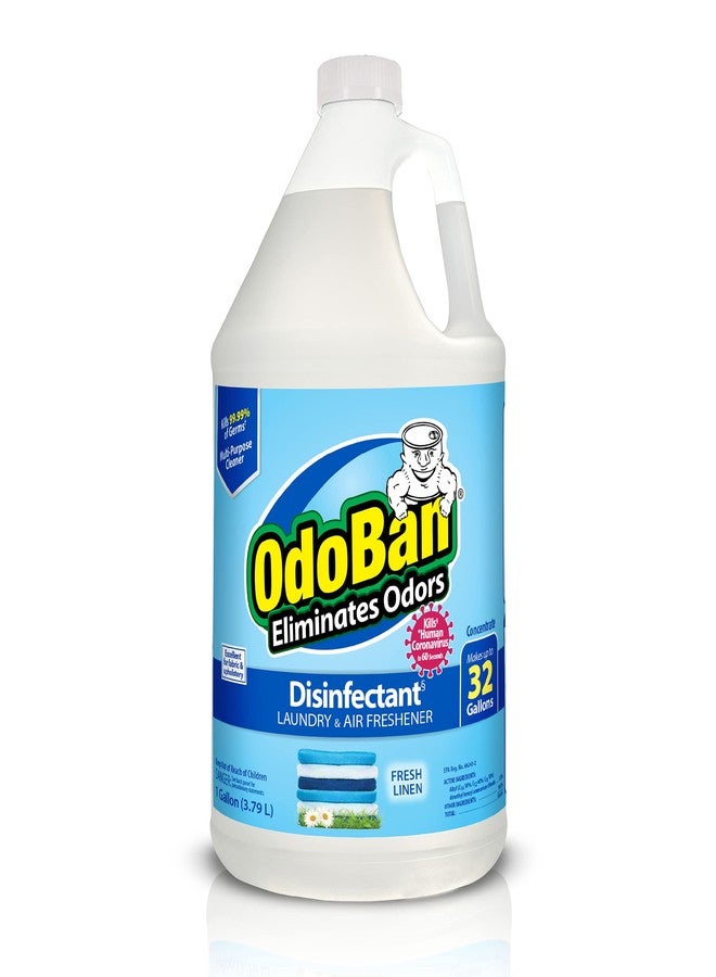 OdoBan Disinfectant Concentrate and Odor Eliminator, 1 Gallon, Fresh Linen Scent - Image 1