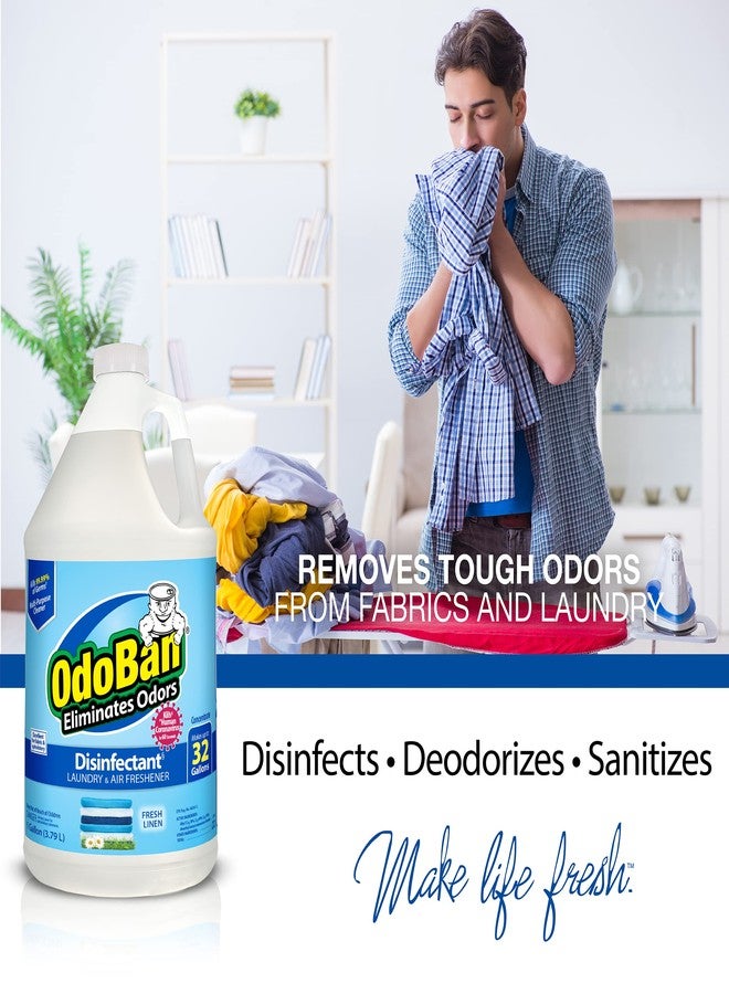 OdoBan Disinfectant Concentrate and Odor Eliminator, 1 Gallon, Fresh Linen Scent - Image 5