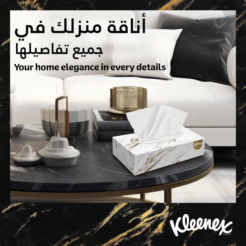 Kleenex, Décor Facial Tissue Boxes, Pack of 5+1 Free Boxes x 70 Sheets, Arabian Tissue Box for Home Décor, Cotton Soft Tissue Paper for Face & Gentle Care, 2-Ply Dependable Strength - Image 4