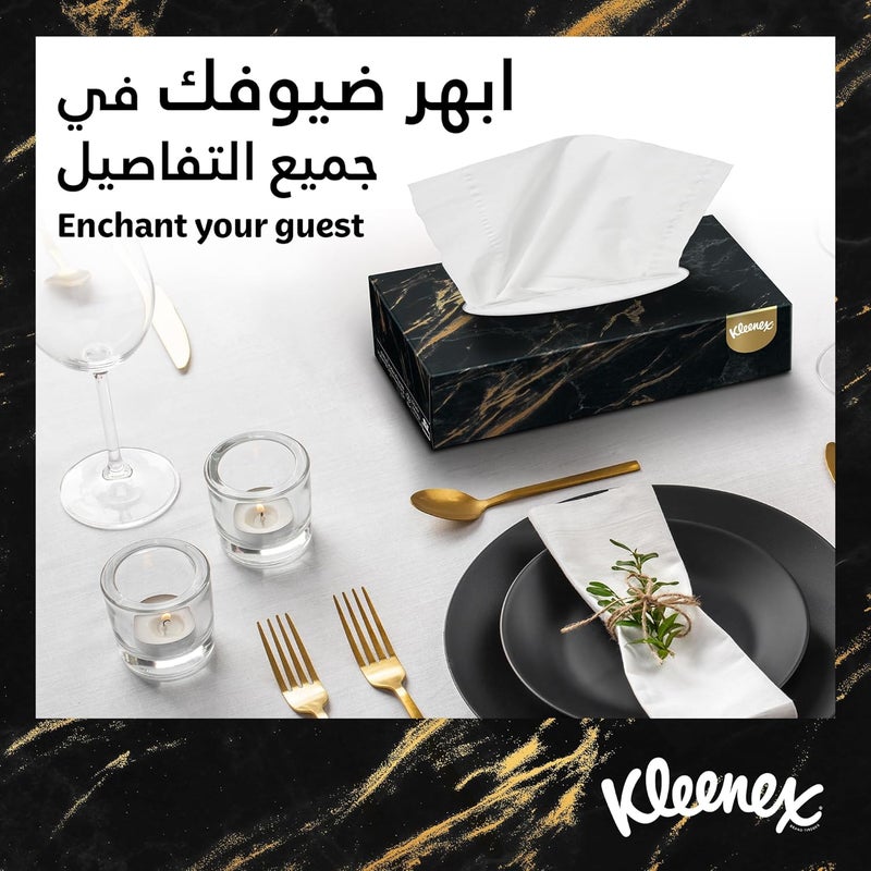 Kleenex, Décor Facial Tissue Boxes, Pack of 5+1 Free Boxes x 70 Sheets, Arabian Tissue Box for Home Décor, Cotton Soft Tissue Paper for Face & Gentle Care, 2-Ply Dependable Strength - Image 3