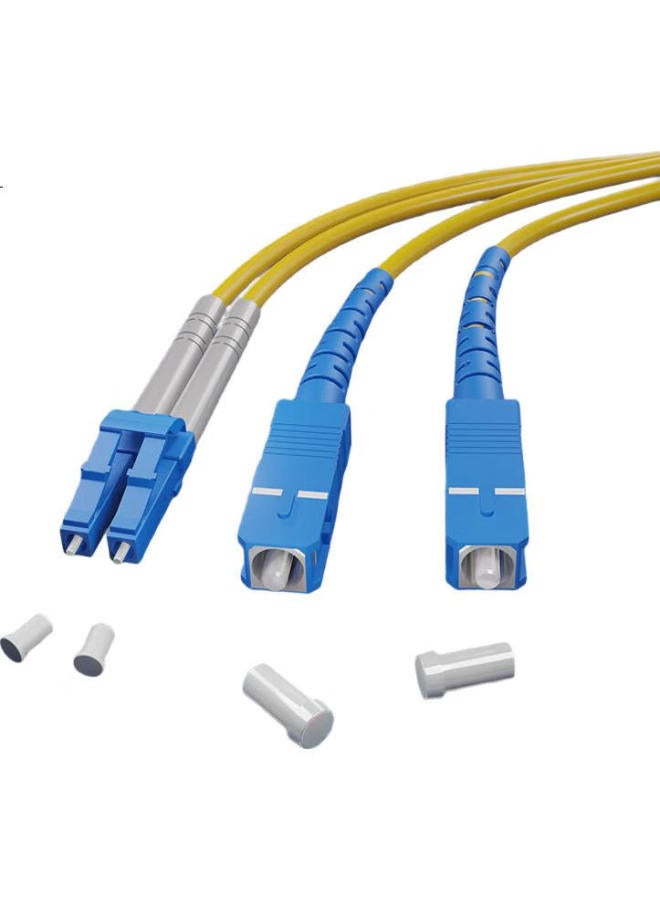 Nokoxin Telecom-Grade Fiber Optic Patch Cable, Single-Mode Dual-Core Fiber Optic Cable, Optical Module, Data Center Connection Pigtail, Supports Customized Length, Upc Connector, 5 Meters, Lc-Sc - Image 2