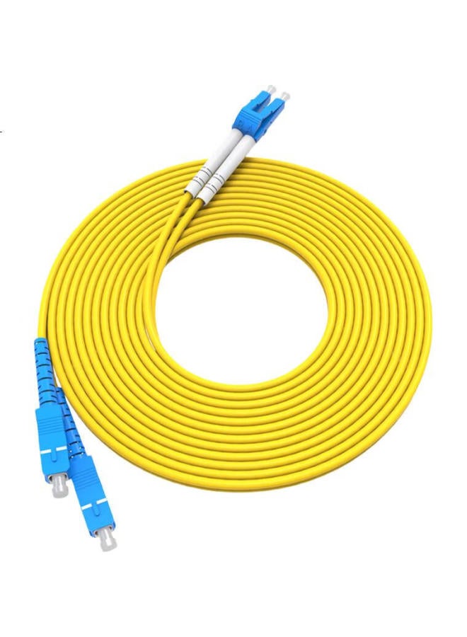 Nokoxin Telecom-Grade Fiber Optic Patch Cable, Single-Mode Dual-Core Fiber Optic Cable, Optical Module, Data Center Connection Pigtail, Supports Customized Length, Upc Connector, 5 Meters, Lc-Sc - Image 1