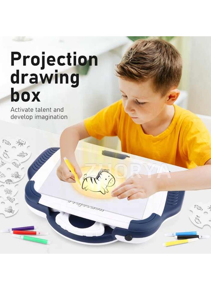 null - مكتب سبوره برجكتور 3Dالجديده ، لعبة جهاز عرض تتبع ورسم، لوحة رسم بروجكتور للاطفال - Image 1