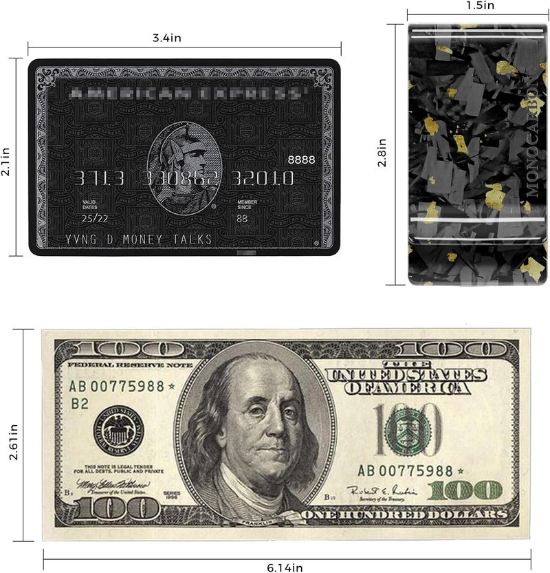 MONOCARBON Carbon-Fiber-Money-Clip-for-Men, Minimalist-Money-Holder for Cash, High Elastic Carbon-Fiber-Wallet, Slim and Durable - Image 2