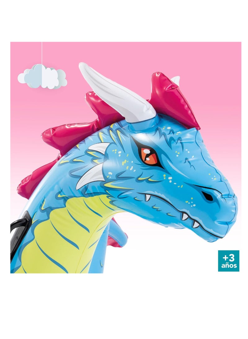 Intex 57563 Inflatable Dragon Ride-On Float for Kids, 201 x 191 cm - 57563 - Image 2