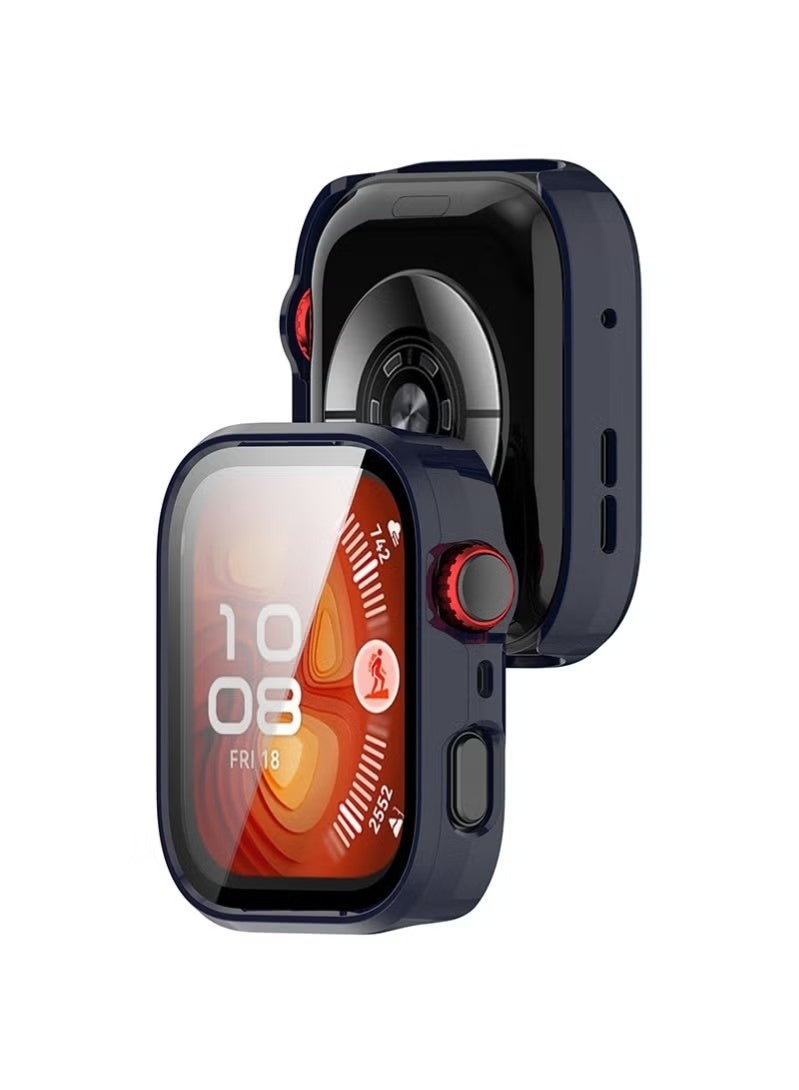 Compatible with Huawei Watch Fit 4 Pro Screen Protector Case, [Anti-Scratch] PC Frame Shell+Tempered Glass Replacement Protective Case for Huawei Watch Fit 4 Pro Accessories - Image 5