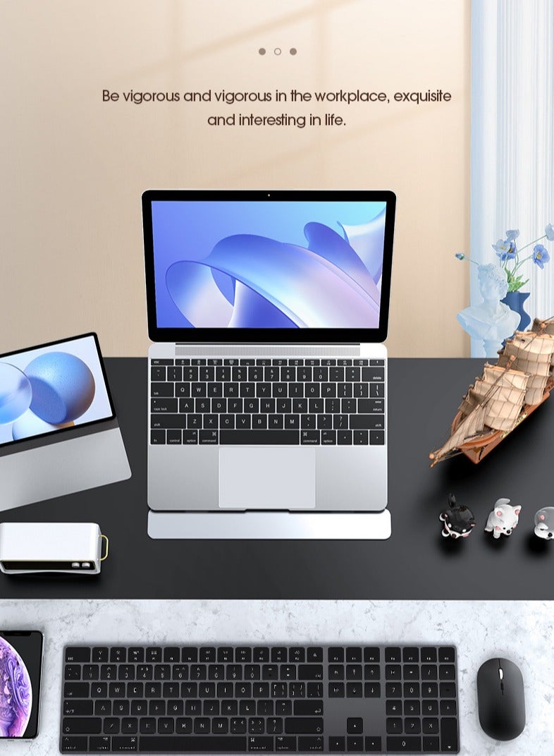 ARNOTEC Wireless Bluetooth Mouse Rechargeable – Dual Mode 2.4G + Bluetooth 5.0 Ergonomic Metal Scroll Wheel Mouse, 3 DPI Levels Adjustable, Silent Click, 69g Lightweight, Type-C Charging for Laptop/Desktop/iPad - Image 5