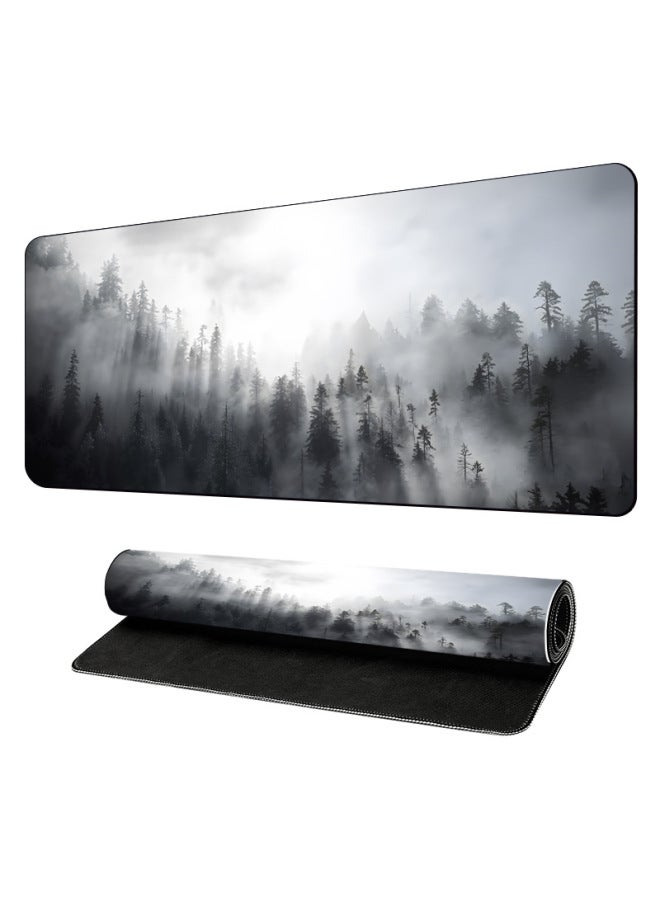 Temu Specially For Non-slip Mouse Pad Thickened Lock Edge Natural Rubber Large Computer Keyboard Office Desk Mat-Color:300*700*2mm-Pattern:J-250  - Image 1