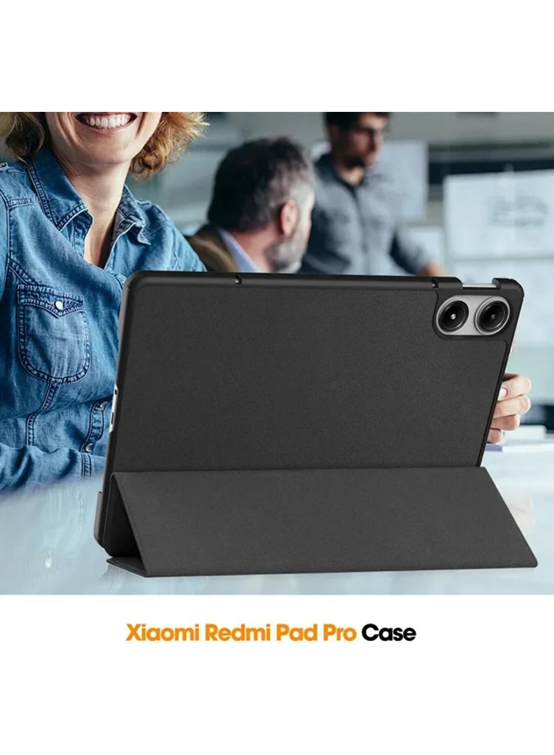 Theodor Protective Flip Case For Xiaomi Redmi Pad Pro (2024) With Trifold Stand Auto Wake Sleep Shockproof Cover Frozen characters - Image 5