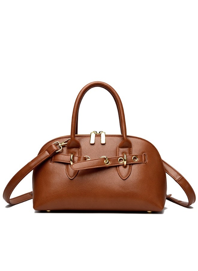 Women's PU shell bag, retro belt buckle crossbody bag, fashionable and versatile small bag, elegant and classy style. - Image 2