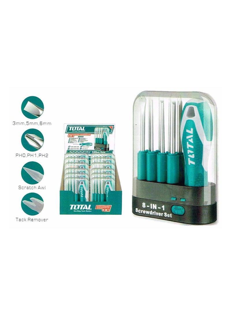 TOTAL Interchangeable Screwdriver Set 9 Pcs THT250906 - Image 4