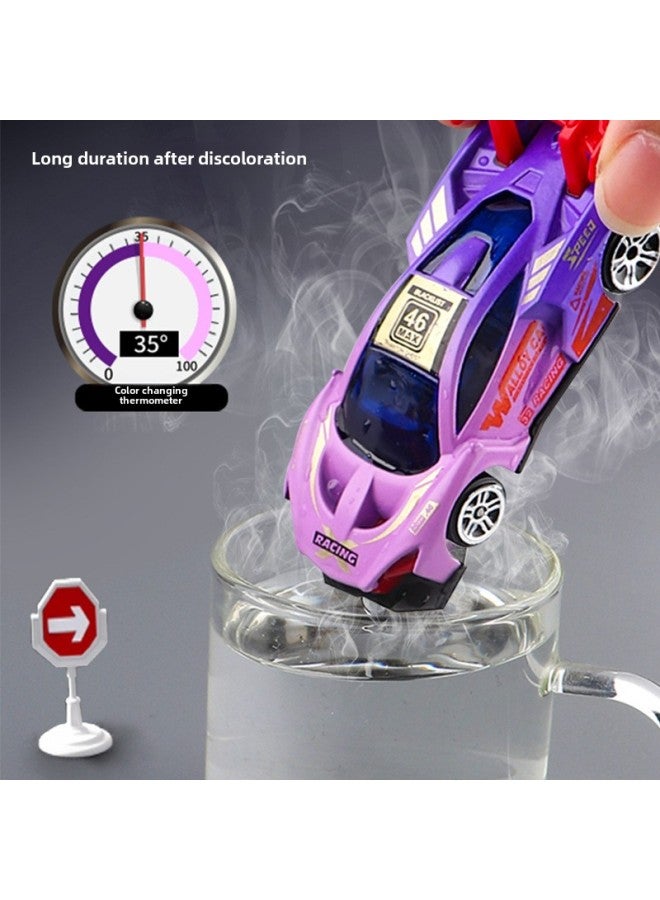 Color-changing Alloy Car Model In Water Color-changing Small Sports Car 1:64 Sliding Racing Boy Toy Car Manufacturers Wholesale-Color:Color Change Alloy Car (brown)  - Image 4