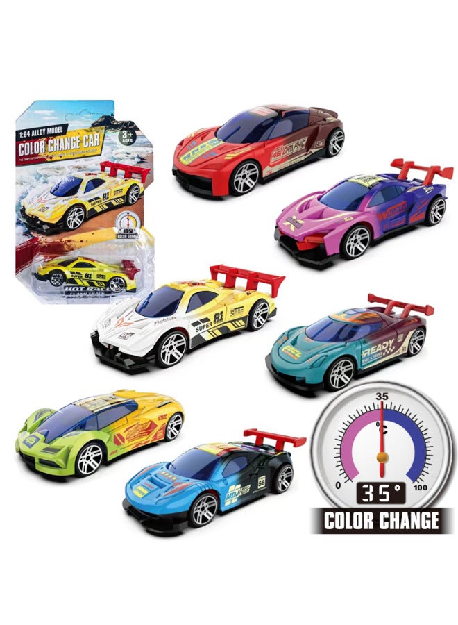 Color-changing Alloy Car Model In Water Color-changing Small Sports Car 1:64 Sliding Racing Boy Toy Car Manufacturers Wholesale-Color:Color Change Alloy Car (brown)  - Image 2