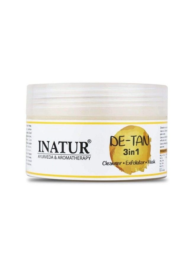 INATUR Detan Scrub; 3 In1 Cleanser Exfoliator Mask; Tan Removal; Brightening & Dead Cell Removal; Enriched With Real Fruits Extracts; For Face & Body; All Skin Type; 200G  - Image 2