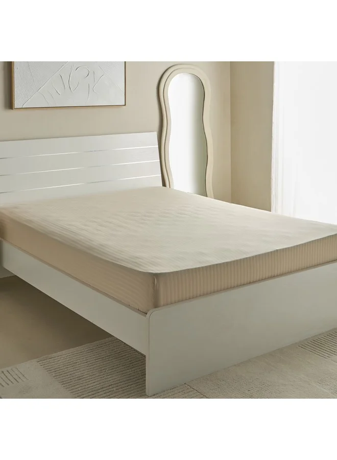 Home Box Hamilton Satin Stripe Queen Fitted Sheet 150 x 200 x 36 cm