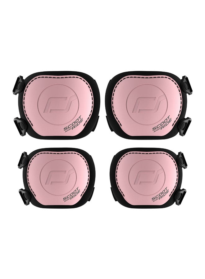 SCOOT AND RIDE Scoot & Ride Protective Set S Rose – Knee & Elbow Pads with Adjustable Straps, Lightweight & Durable, Breathable Fabric for Active Kids - Image 1
