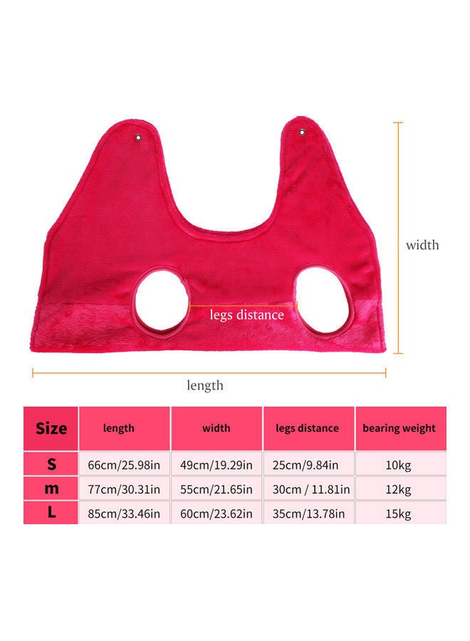 NIBEMINENT 2 In 1 Dog Grooming Hammock red - Image 4