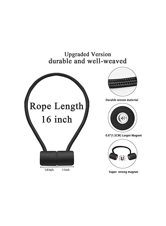 The Bros Upgraded 16 Inch Magnetic Curtain Tiebacks, Strong Gold Magnets, Curtains Holder for Home Office Window Decor - Image 5
