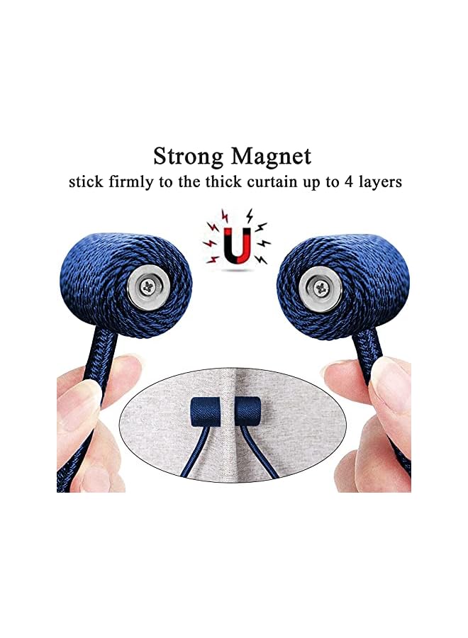 The Bros Upgraded 16 Inch Magnetic Curtain Tiebacks, Strong Gold Magnets, Curtains Holder for Home Office Window Decor - Image 3