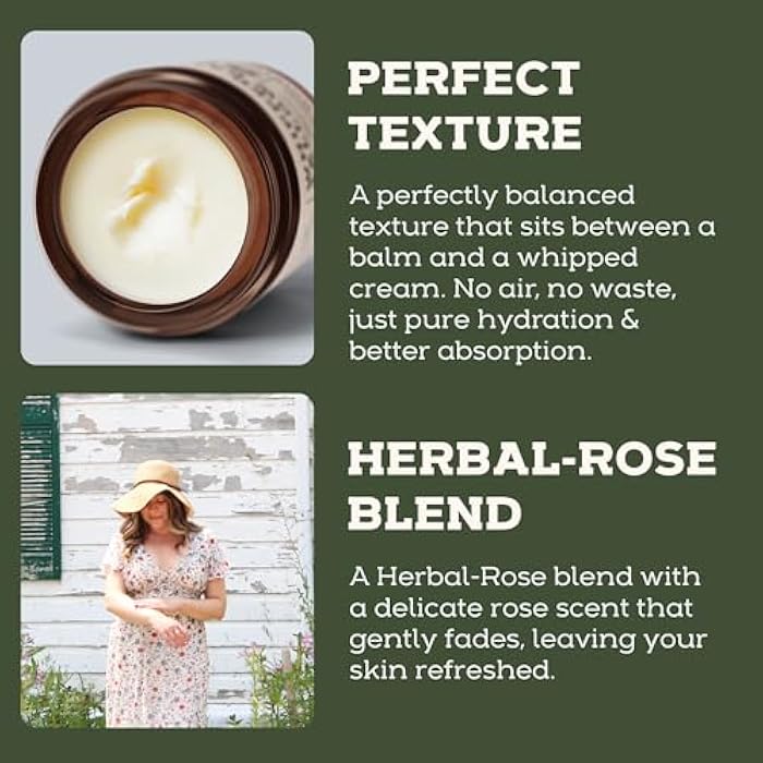 Ancestral Haven Beef Tallow for Skin - Tallow And Herbal Balm For Face - Gift Ready Box - Tallow Face Moisturizer - Tallow Balm - Grass Fed Tallow Face Cream Lotion (5.0 Oz, Herbal-Rose) - Image 3
