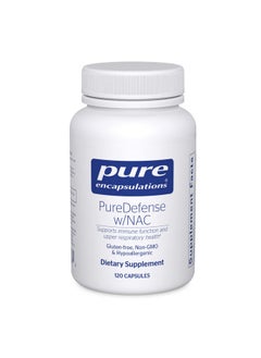 بيور إنكابسيليشن Pure Encapsulations PureDefense مع NAC | يعزز الدفاع المناعي الأولي وصحة الجهاز التنفسي العلوي | 120 كبسولة  - Image 1