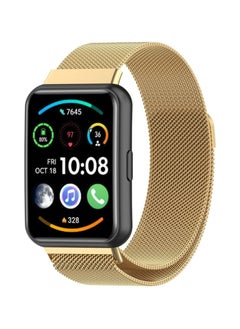 Generic Strap Compatible with Huawei Watch Fit 2 Strap Milanese Steel Watch Band Magnetic Bracelet Strap/(Gold)  - Image 3