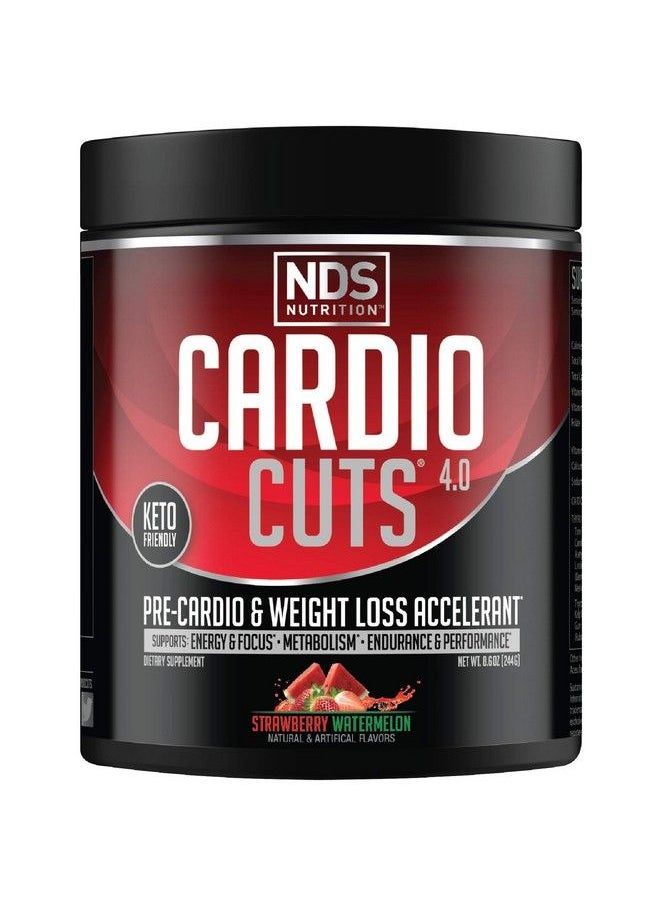 Cardio Cuts - Nds Nutrition 4.0 Pre Workout Supplement Advanced Weight Loss And Pre Cardio Formula With L Carnitine Cla Mcts L Glutamine And Safflower Oil Strawberry Watermelon (40 Servings) - Image 1