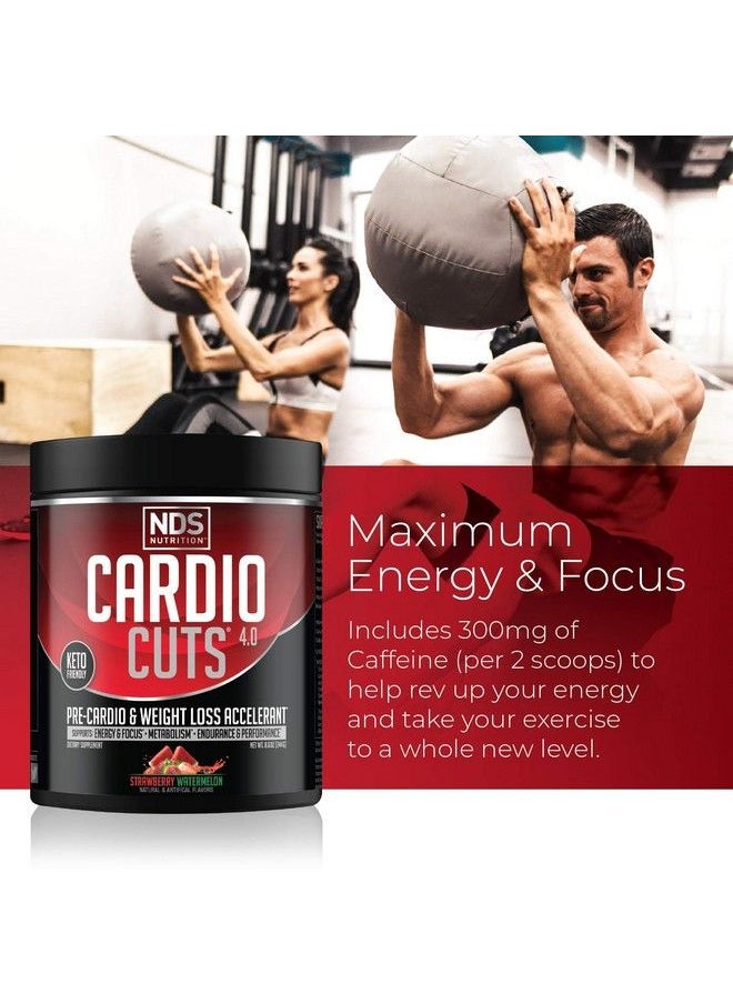 Cardio Cuts - Nds Nutrition 4.0 Pre Workout Supplement Advanced Weight Loss And Pre Cardio Formula With L Carnitine Cla Mcts L Glutamine And Safflower Oil Strawberry Watermelon (40 Servings) - Image 1