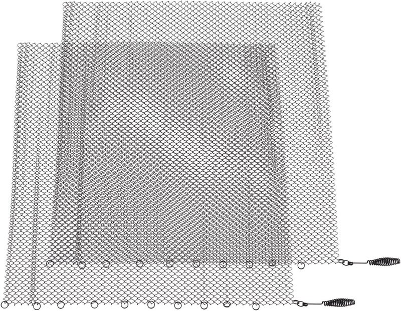 RiToEasysports Fireplace Mesh Screen Curtain Durable Hanging Panels for Wood Burning Fireplaces 2 Pack for Home Safety Stainless Steel (24 * 20in) - Image 1