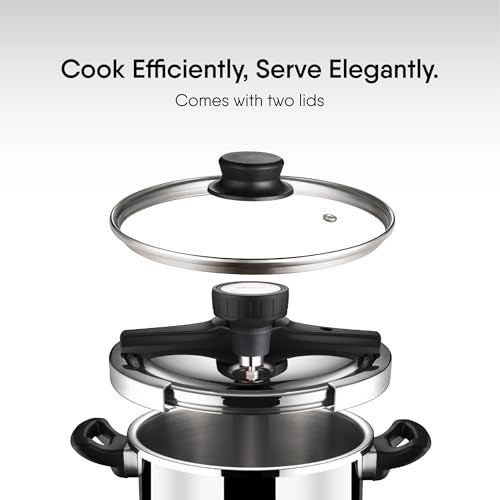 Stahl Versatil Triply 3L Pressure Cooker, Induction Cooker, Outer Lid Pressure cooker, Induction & Gas Stove Compatible, 5 Years Warranty - Image 4