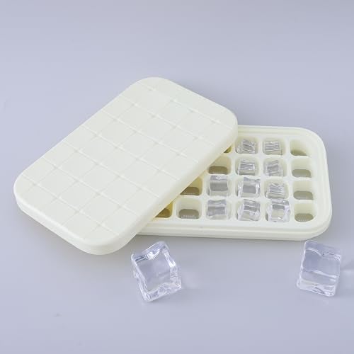 UMAI Single Layer Ice Cube Trays | 28 Compartments | One Press Demolding | Ice Cubes for Whiskey Cocktails Mocktails Soft Drinks | BPA Free (White) - Image 3
