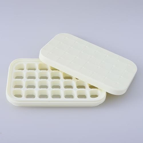 UMAI Single Layer Ice Cube Trays | 28 Compartments | One Press Demolding | Ice Cubes for Whiskey Cocktails Mocktails Soft Drinks | BPA Free (White) - Image 2