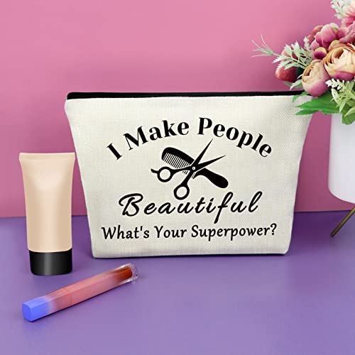 Sazuwu Hairdresser Gifts for Women Makeup Bag Presents for Hair Stylists Hair Dresser Gifts for Salon Cosmetic Bag Cosmetology Graduation Christmas Birthday Present for Her Travel Pouch - Image 2
