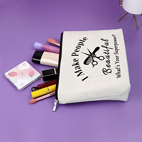 Sazuwu Hairdresser Gifts for Women Makeup Bag Presents for Hair Stylists Hair Dresser Gifts for Salon Cosmetic Bag Cosmetology Graduation Christmas Birthday Present for Her Travel Pouch - Image 5