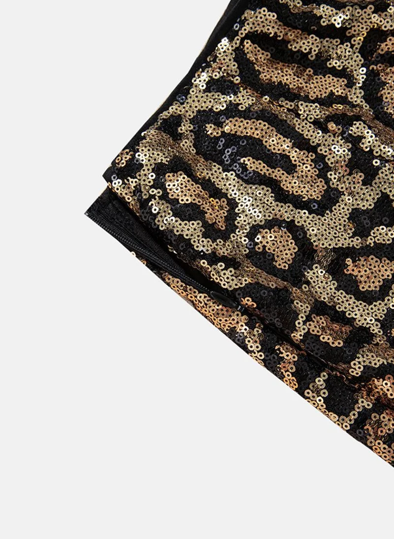 يونيكي Multicolour Sequin Mini Bodycon Skirt