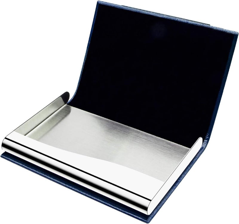 Padike Business Card Holder, Faux Leather Wallet with RFID Protection, V-Blue, Unisex - Image 4