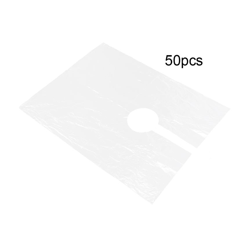 Disposable Waterproof Apron: Adjustable Neck Binding, Skin-friendly PE Material - Transparent Breathable Design for Hair Dyeing Haircut And Home Hairdressing Use - Image 2