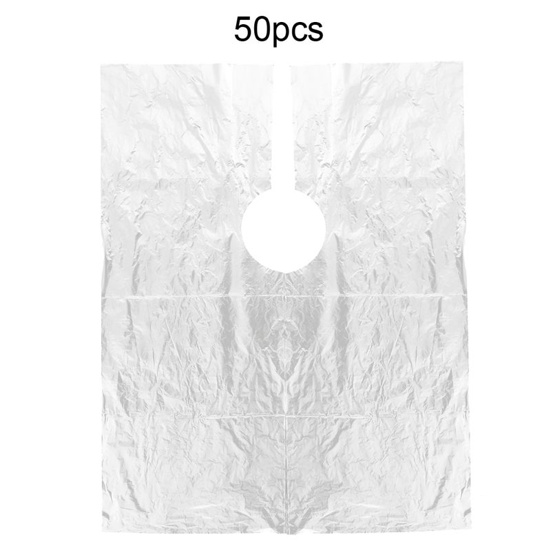 Disposable Waterproof Apron: Adjustable Neck Binding, Skin-friendly PE Material - Transparent Breathable Design for Hair Dyeing Haircut And Home Hairdressing Use - Image 1