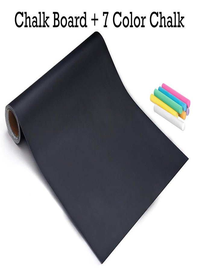 WallDesign Black Chalkboard Roll - 16inx4ft Sticker for Any Surface - for Office, Home, Study, Planning, Work - with Chalk-Self-Adhesive - Image 4
