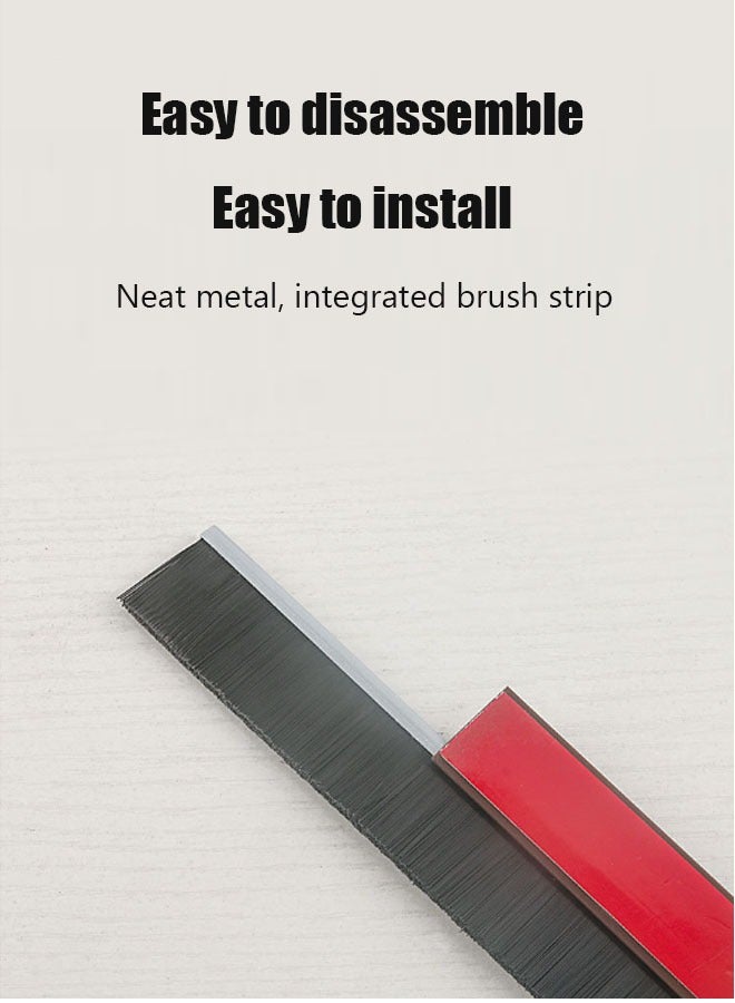 Generic Door bottom dustproof seal strip pvc brush wooden door door gap soundproof insect-proof aluminum alloy baffle nylon brush windproof strip  - Image 4