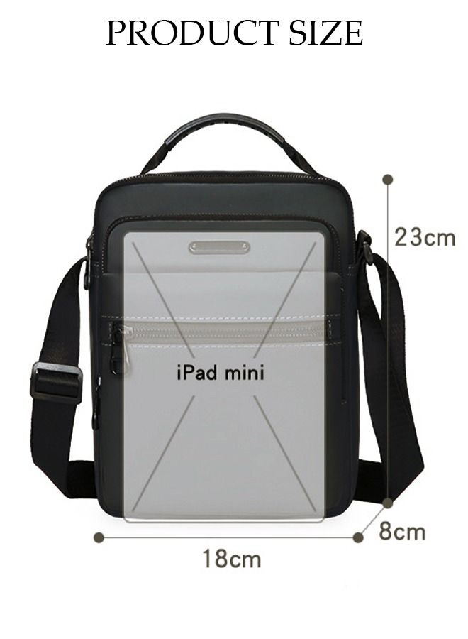 DUNISO Mini Crossbody Bag for Men Waterproof Sling Bag Backpack Multipurpose Cross Body Chest Bag Shoulder Bag Daypack for Travel Hiking Retro Purse Bag with Detachable Strap - Image 4