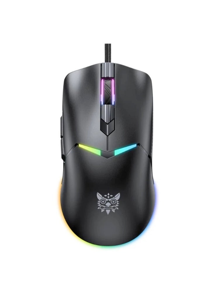 onikuma CW929 Wired Gaming Mouse, Black - Image 1