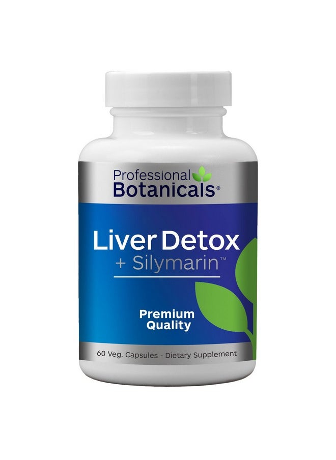 Professional Botanicals - Vegan Liver Detox And Sylmarin Supplement Milk Thistle Seed Extract (Silymarin 80%) Organic Blessed Thistle Dandelion Root 60 Vegetarian Capsules - Image 1