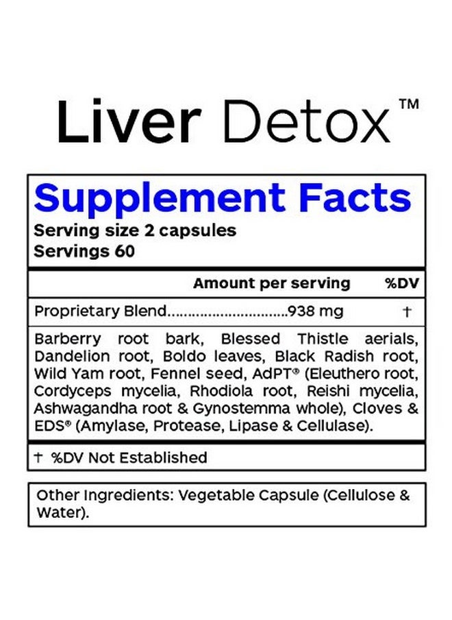 Professional Botanicals - Vegan Liver Detox And Sylmarin Supplement Milk Thistle Seed Extract (Silymarin 80%) Organic Blessed Thistle Dandelion Root 60 Vegetarian Capsules - Image 1