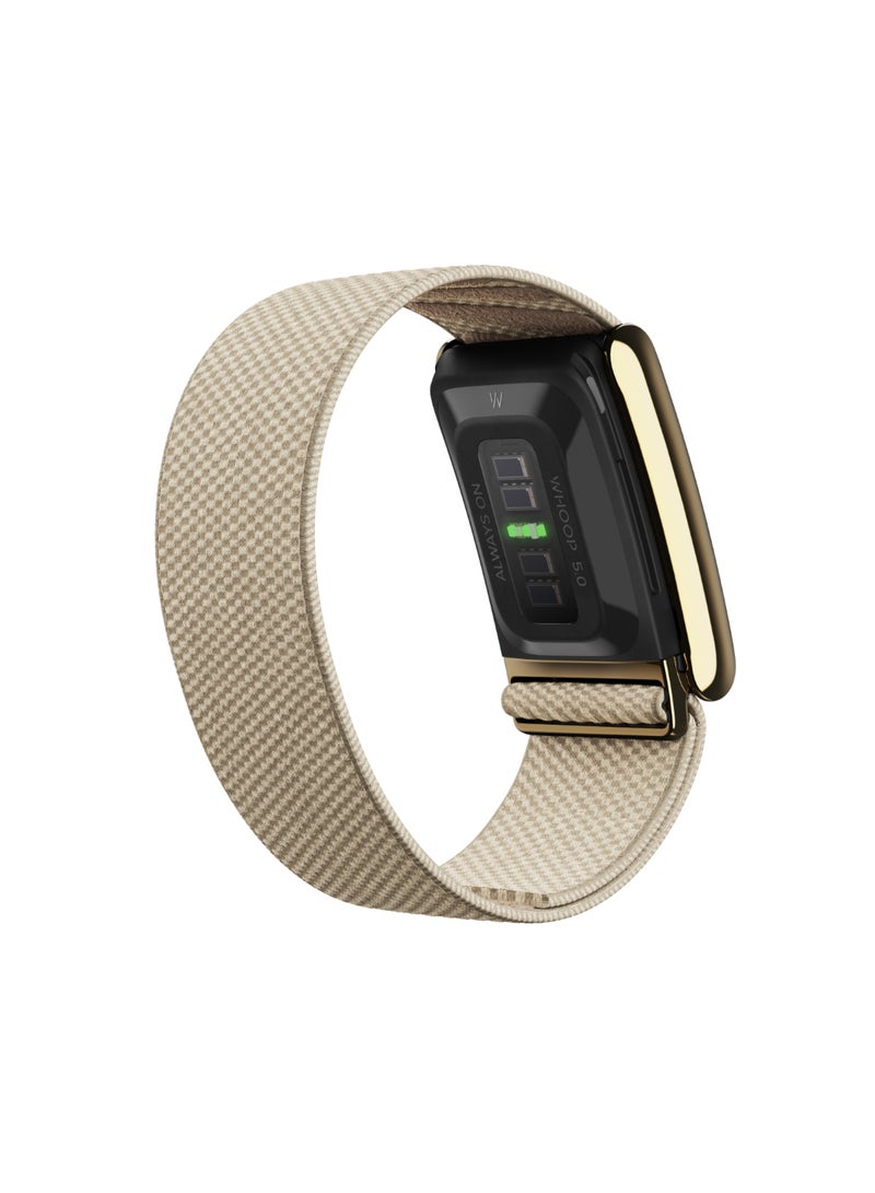 WHOOP SuperKnit Luxe – Compatible with One and Peak – Comfortable, Durable, Performance Accessory for Health & Fitness Wearable – Premium Metals – 24/7 Activity, Sleep, Recovery Tracker Dune - Image 4