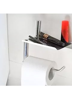 Monarch bizcom impex Monarch Bizcom Impex Chrome Toilet Paper Holder with Mini Shelf Rack Stylish SpaceSaving WallMounted Bathroom Accessory Modern Toilet Roll Holder with Shelf for Organized Bathrooms Pack of 1  - Image 5