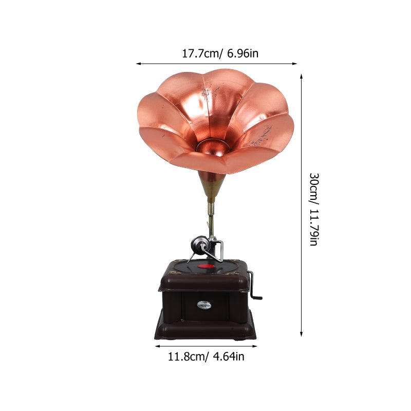 2pcs Retro Phonograph Music Box Hand- Music Box Mechanism Diy Romantic Transport Wood Color For Home Decor - Image 4