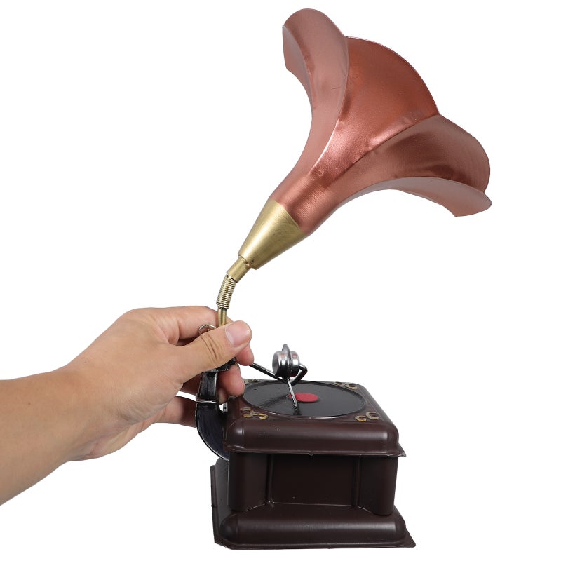2pcs Retro Phonograph Music Box Hand- Music Box Mechanism Diy Romantic Transport Wood Color For Home Decor - Image 3